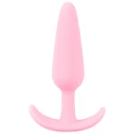 Plug anal mini rose en silicone doux avec bijou élégant