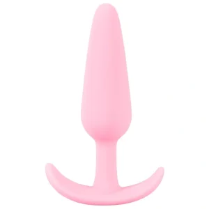 Plug anal mini rose en silicone doux avec bijou élégant
