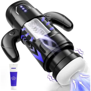 Masturbateur Vibrant Rétractable avec Poignée Ergonomique