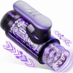 Masturbateur automatique masculin violet, puissant et multifonction