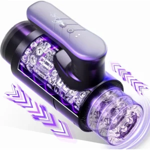 Masturbateur automatique masculin violet, puissant et multifonction