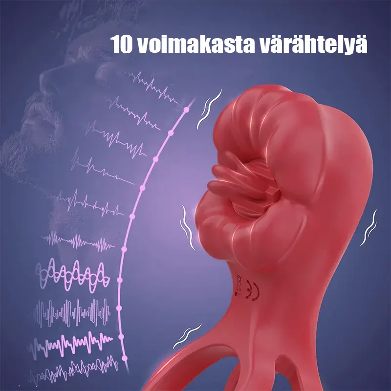 Anneau pénien vibrant avec stimulation langue et contrôle via appli 03