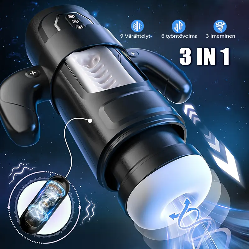 Masturbateur Vibrant Rétractable avec Poignée Ergonomique 03