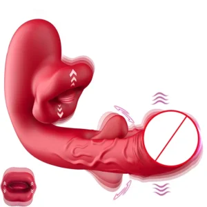 vibromasseur pour clitoris avec gode et fonction succion