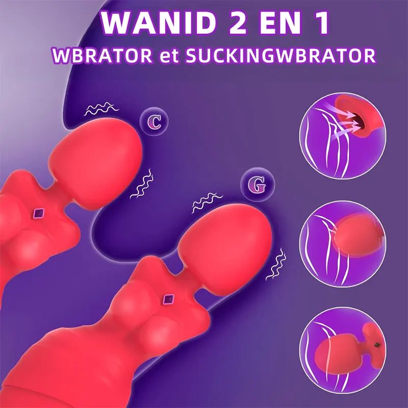 Vibromasseur 2-en-1 pour stimulation clitoridienne 1