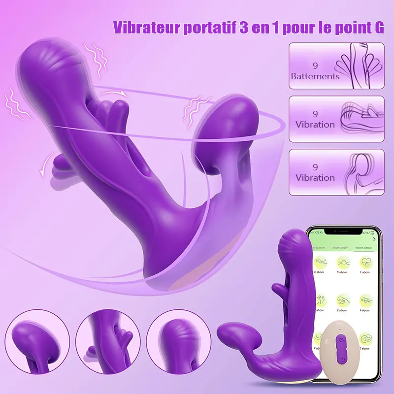 Vibromasseur télécommandé portable pour le point G 2