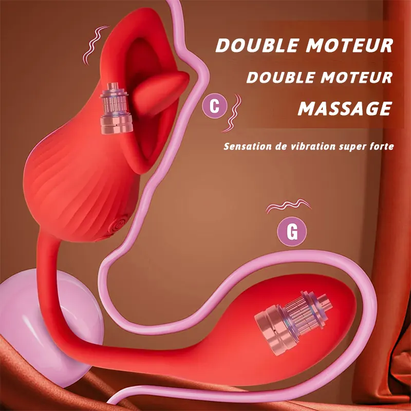 Vibromasseur à langue Bullet à double vibration 6 en 1