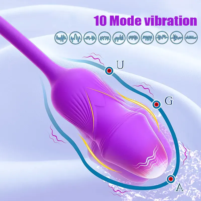 Stimulateur Rose Violette Lèche-Langue Multifonction 3