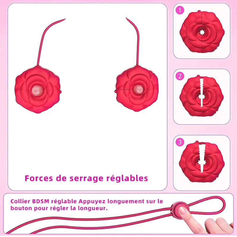 Jouet sexuel invisible en forme de téton rose 4