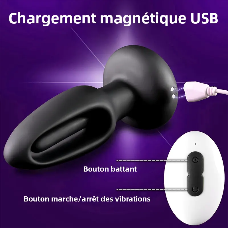 Plug anal télécommandé avec 10 modes de vibration 5