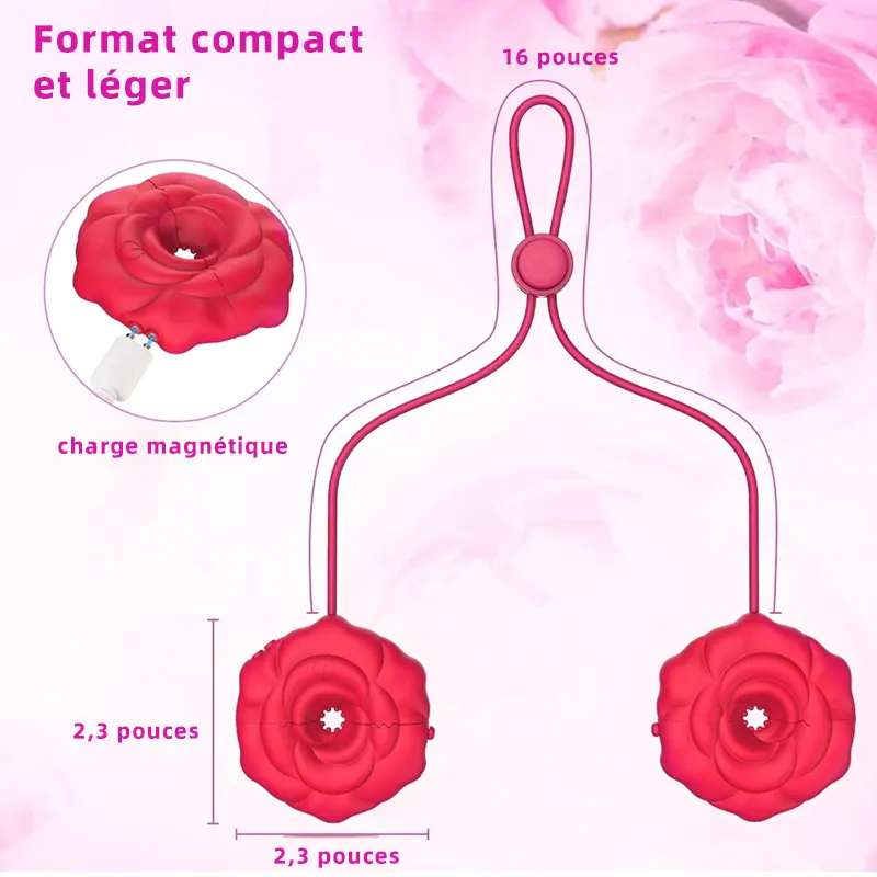 Jouet sexuel invisible en forme de téton rose 3