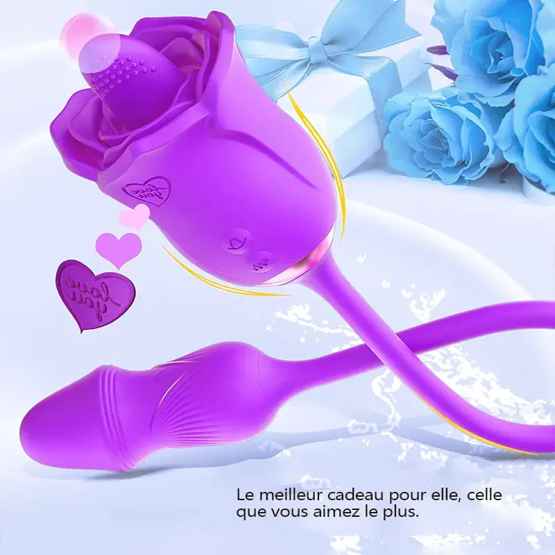 Stimulateur Rose Violette Lèche-Langue Multifonction 1
