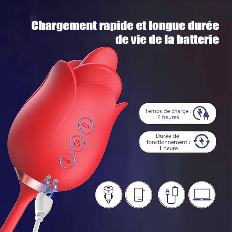 vibromasseur femme 4 en 1 avec fonction de vibration gode 4