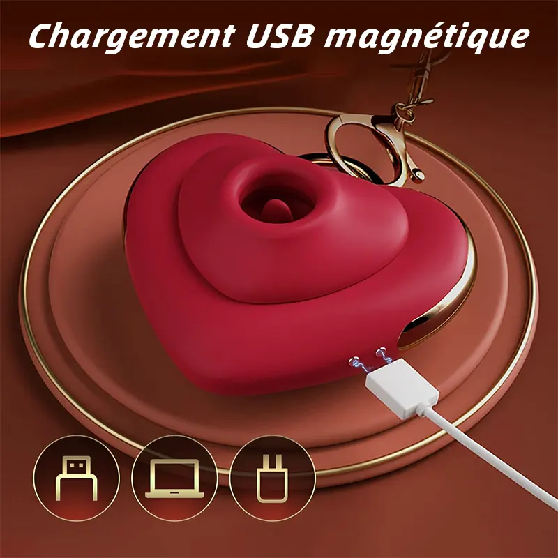 Vibromasseur Ventouse en Forme de Cœur – Stimulateur Clitoridien