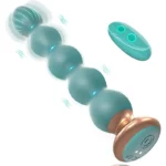 Plug Anal à Perles Vibrantes avec Télécommande, 10 Modes