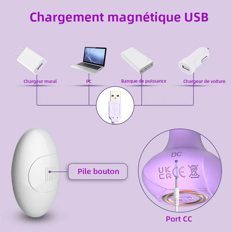 Set de 6 Plugs Anaux Vibrants avec Télécommande