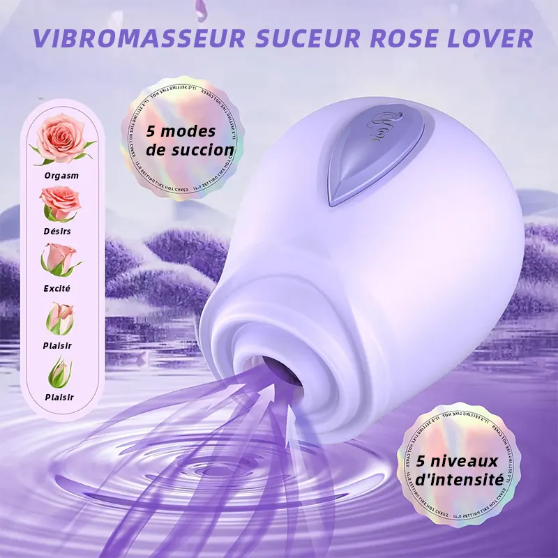 Stimulateur clitoridien à large embout adapté au sexe oral