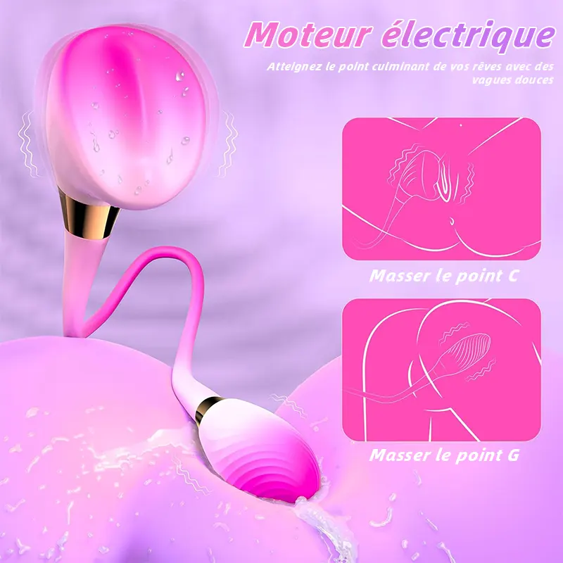 Vibromasseur double tête pour vagin et point G