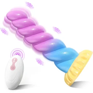 Plug Anal Fantaisie Vibrant en Silicone Télécommandé