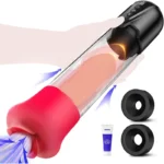 Pompe à pénis automatique avec vibration et fonction d’aspiration