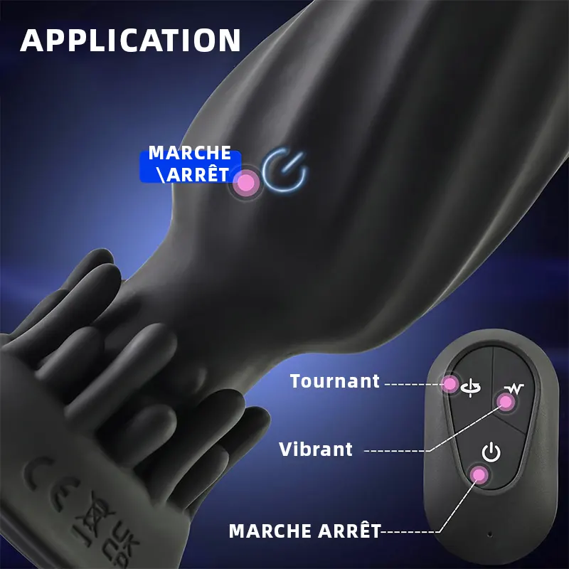 Plug anal vibrant rotatif 10 modes – Prostate homme