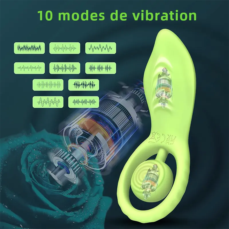 Anneau pénien télécommandé, vibrateur couple longue distance