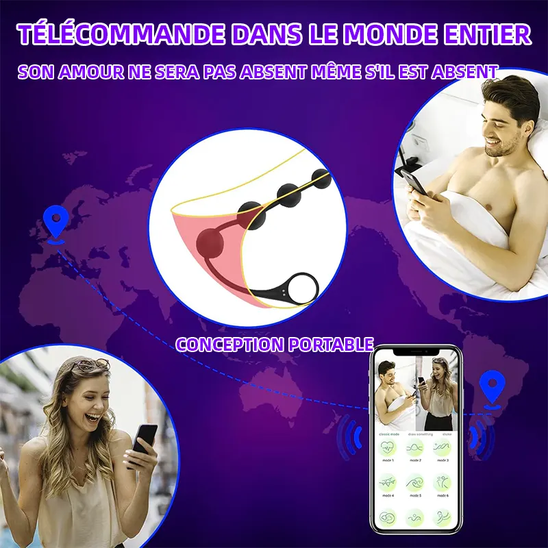 Vibromasseur Anal Beads – Plug Anal 14,5" Connecté