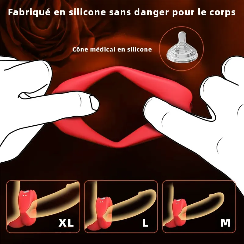 Anneau vibrant pour pénis + mini vibro rouge discret