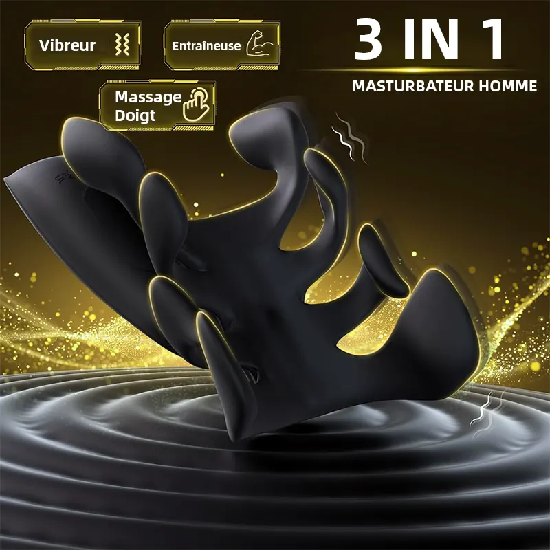 Stimulateur Prostatique 3-en-1 Homme avec 10 Modes Vibrants