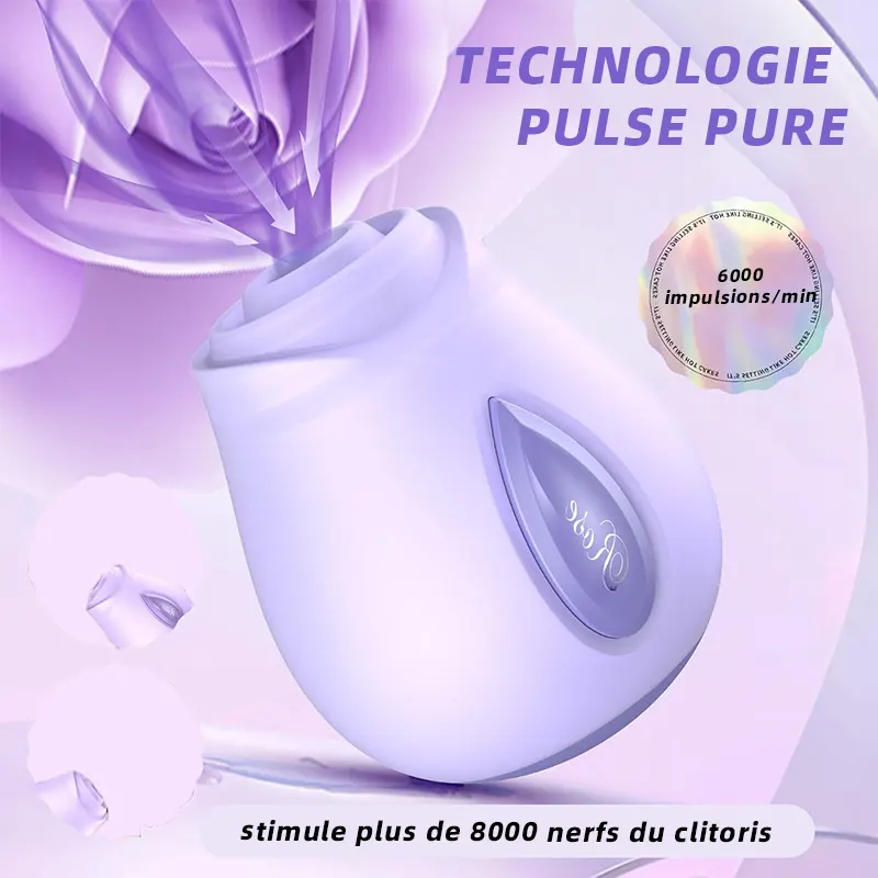 Stimulateur clitoridien à large embout adapté au sexe oral