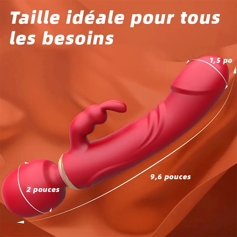 Stimulateur 3 en 1 avec 12 Modes – Point G, Clitoris, Anal