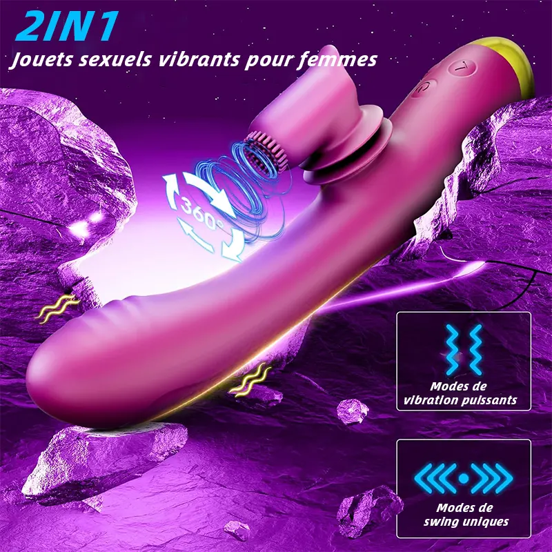 Vibromasseur Brosse 360° – Point G et Clitoris en Plaisir