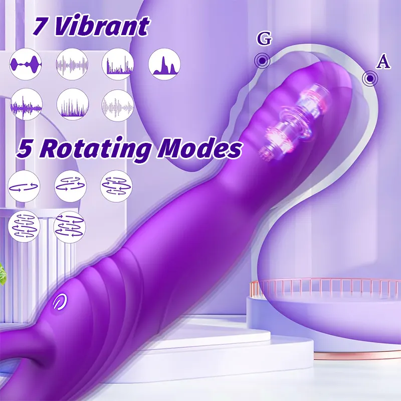 Stimulateur vibrant rotatif 7 vitesses pour point G