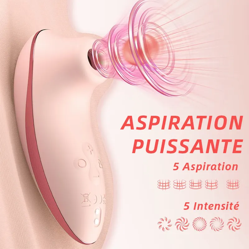 Stimulateur Clitoridien Chauffant à Succion avec Télécommande