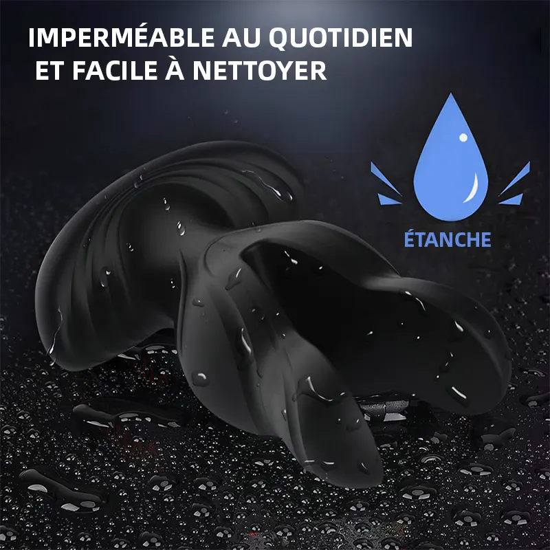 Plug anal vibrant avec 8 modes de vibration et chocs