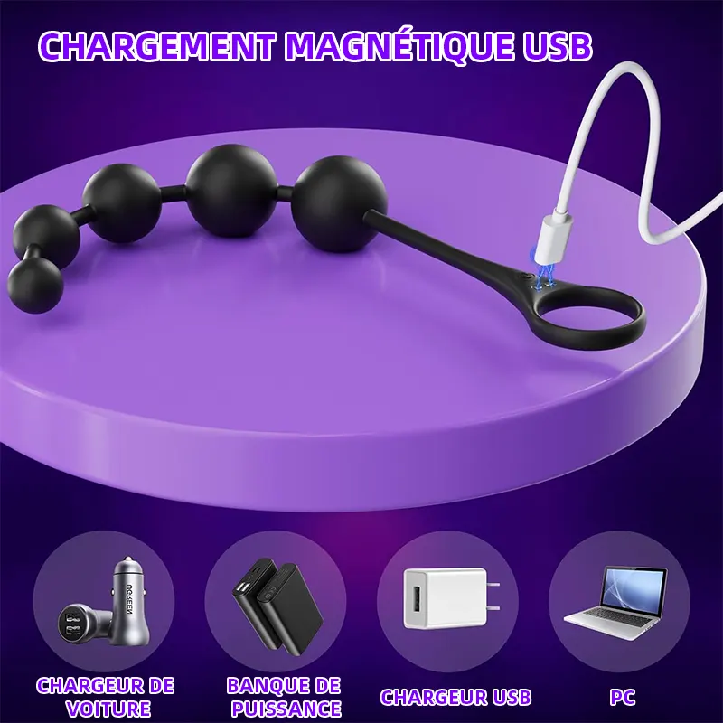 Vibromasseur Anal Beads – Plug Anal 14,5" Connecté