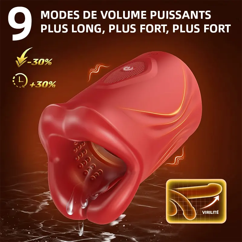 Vibromasseur homme 4-en-1 connecté avec anneau ouvert
