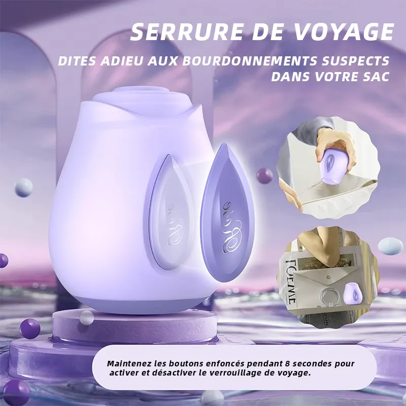 Stimulateur clitoridien à large embout adapté au sexe oral