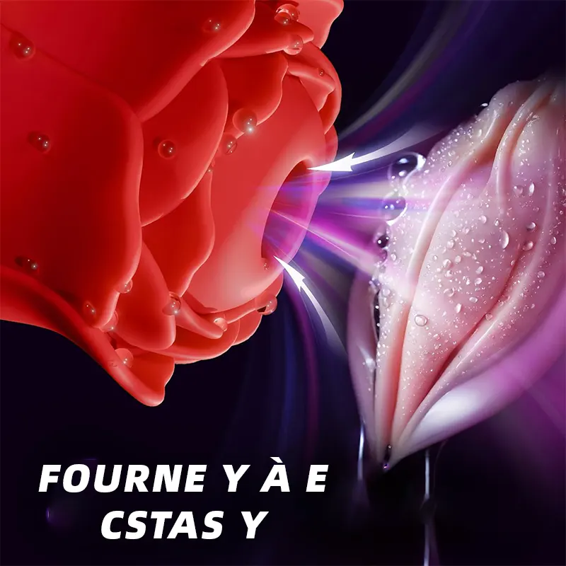 Rose Toy 3‑en‑1 Vibration pour Clito, Seins et Anus