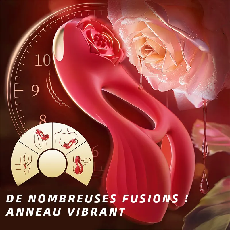 Anneau Pénien Rose Vibrant avec Stimulation Clitoridienne