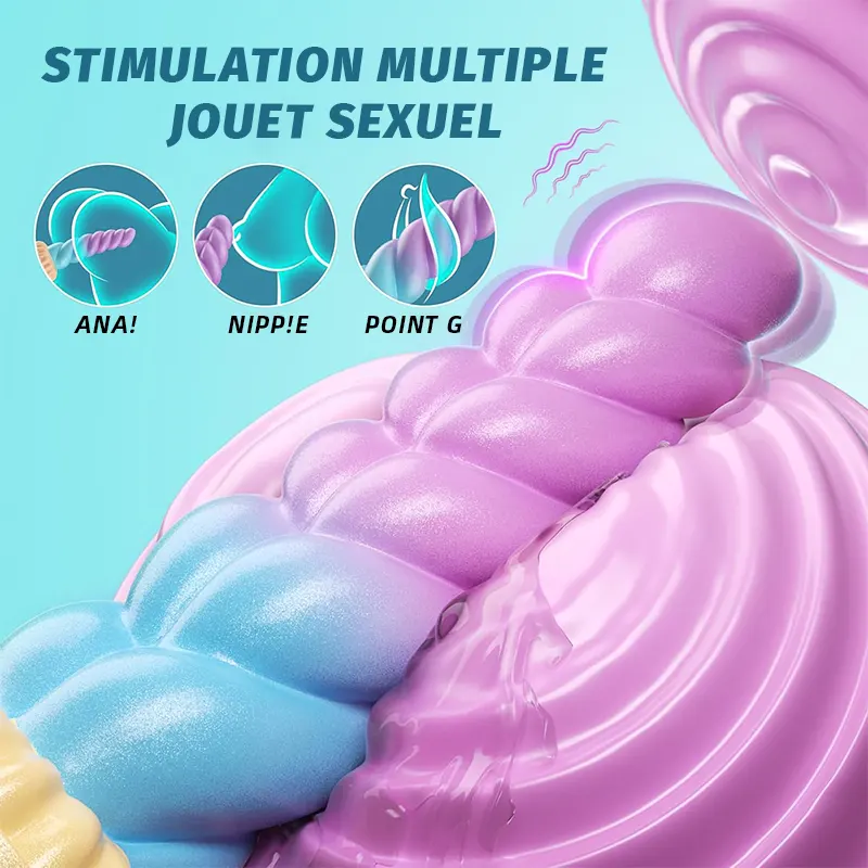 Plug Anal Fantaisie Vibrant en Silicone Télécommandé