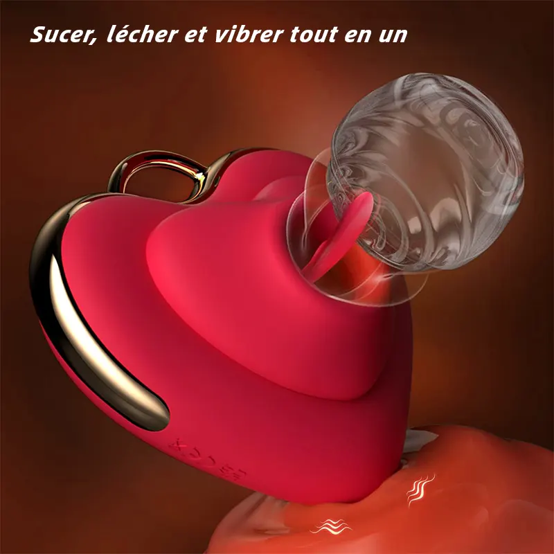 Vibromasseur Ventouse en Forme de Cœur – Stimulateur Clitoridien