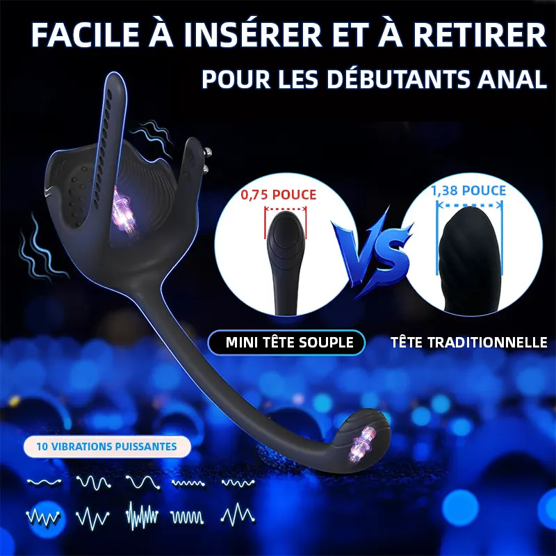 Anneau Vibrant pour Plaisir Anal et du Périnée