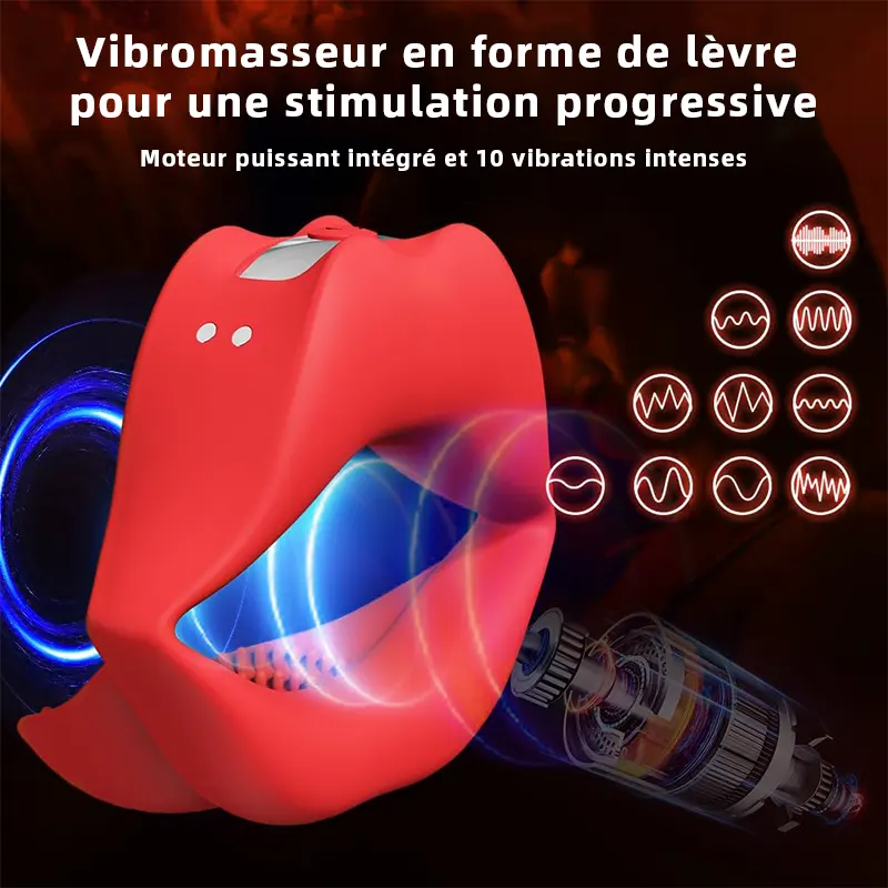 Anneau vibrant pour pénis + mini vibro rouge discret