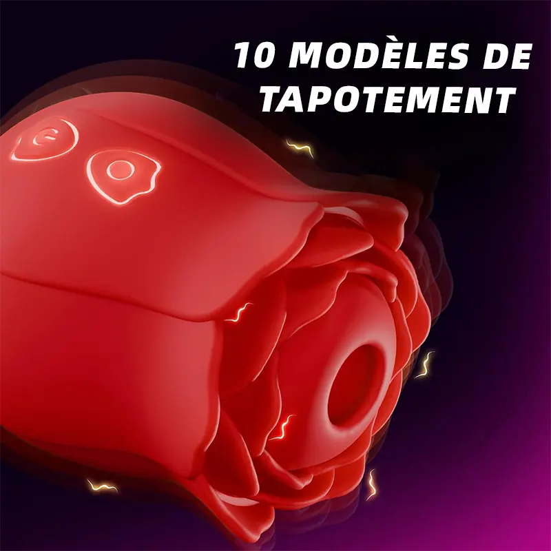 Rose Toy 3‑en‑1 Vibration pour Clito, Seins et Anus