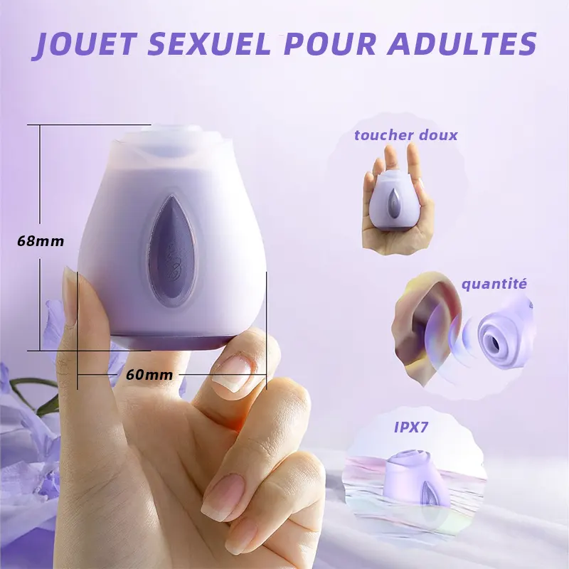 Stimulateur clitoridien à large embout pour masturbation féminine