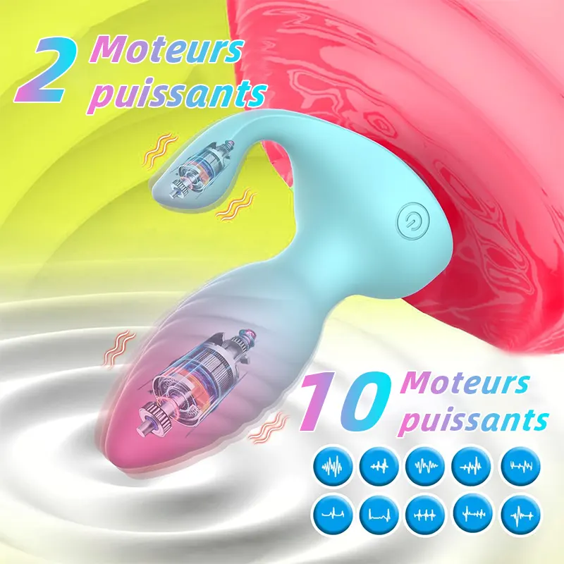 Plug Anal 2 en 1 avec Télécommande – 10 Modes Vibrants