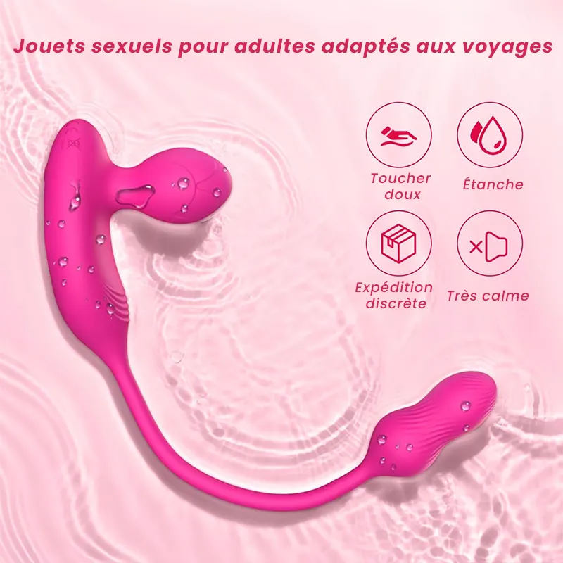 Vibromasseur 3-en-1 pour femme – Point G, clito, anal