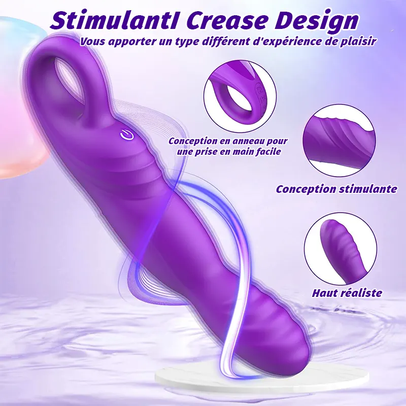 Stimulateur vibrant rotatif 7 vitesses pour point G