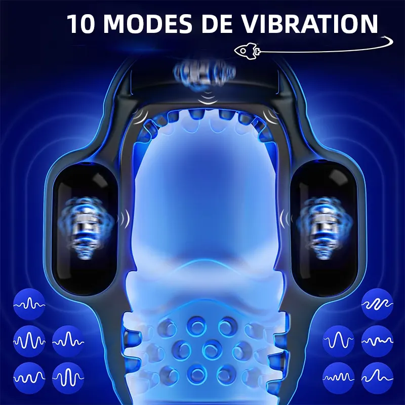 Masturbateur 10 Modes Vibrants avec App et Entraîneur Pénien